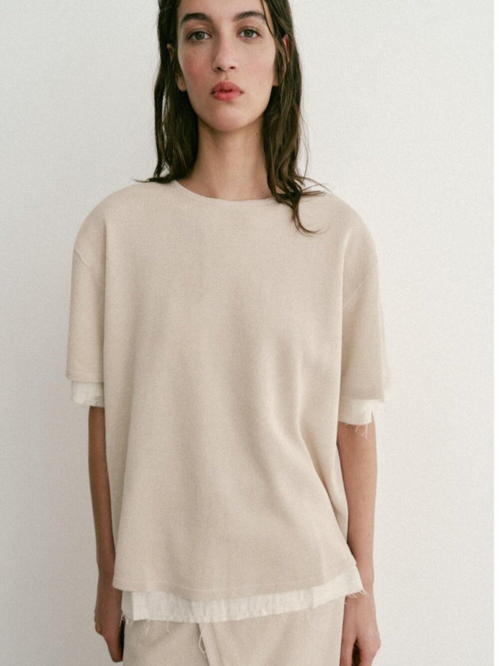NWT Zara Combination Knit Top